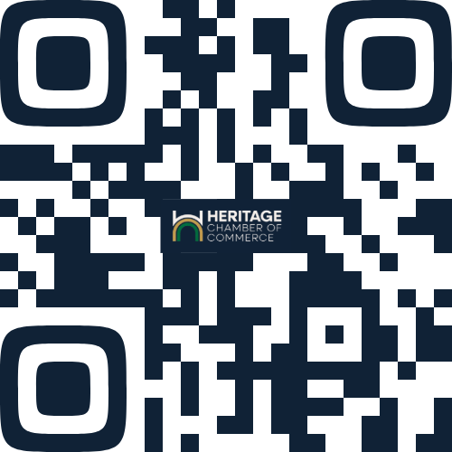 Scan to visit the Heritage Chamber of Commerce website